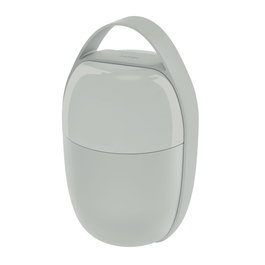 Alessi SA03 G FOOD BOÎTE REPAS ISOTHERME À TRANSPORTER FIAMBRERA EN RÉSINE GRISE AVEC DEUX COMPARTIMENTS