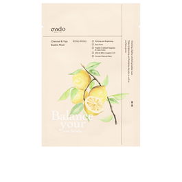 Ondo Beauty 36.5 Masque Bubble Charcoal & Yuja 25 ml Purifiant Vitamine C AHA BHA