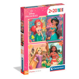 Clementoni Coffret de 2 Puzzles Disney Princess de 20 Pièces
