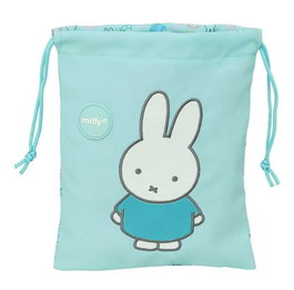 Safta Sac de goûter recyclé et imperméable Miffy Friends 20x25 cm pour enfant à partir de 3 ans