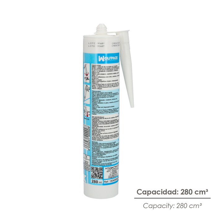 WOLFPACK LINEA PROFESIONAL Silicone acide blanc 280 cm³