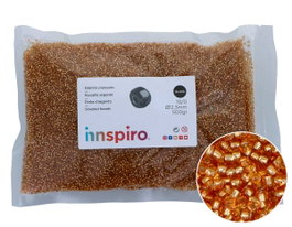 Innspiro Rocaille de verre ronde argentée et or vieilli 2,3mm 500g