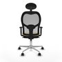 Piqueras y Crespo Chaise de Bureau avec Appui-tête Jorquera 1D086N1 Crème