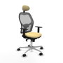 Piqueras y Crespo Chaise de Bureau avec Appui-tête Jorquera 1D086N1 Crème