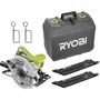 Scie circulaire électrique Ryobi 1600 W - Disque 190 mm - Coupe 66 mm - Guidage laser - Livrée avec coffret, lame 24 dents et rails de guidage