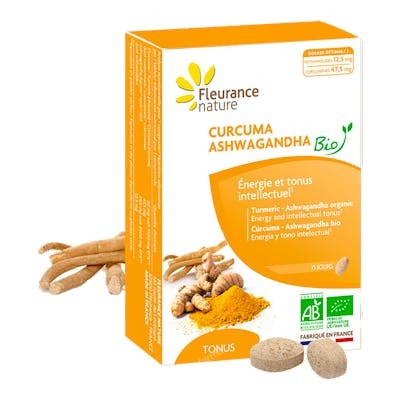 FLEURANCE NATURE Curcuma - Ashwagandha 15 Comprimés Bio FLEURANCE NATURE Curcuma - Ashwagandha 15 Comprimés Bio