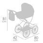 Verona Coche de muñeca plegable - Landau de poupée pliable pour poupées jusqu'à 48 cm, dimensions 42 x 80 x 81 cm