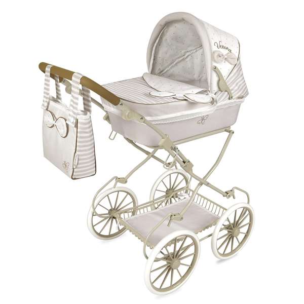 Verona Coche de muñeca plegable - Landau de poupée pliable pour poupées jusqu'à 48 cm, dimensions 42 x 80 x 81 cm