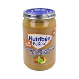NUTRIBEN Potito Pomme Orange Banane Poire 235g
