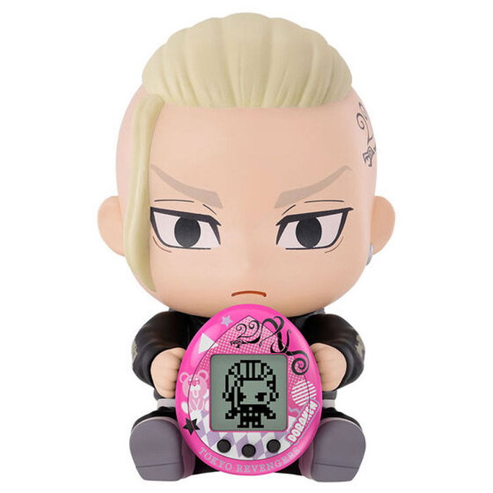 BANDAI Tamagotchi Hugmy Tokyo Revengers - Figurine avec support Draken - Version Draken - Jeu électronique interactif