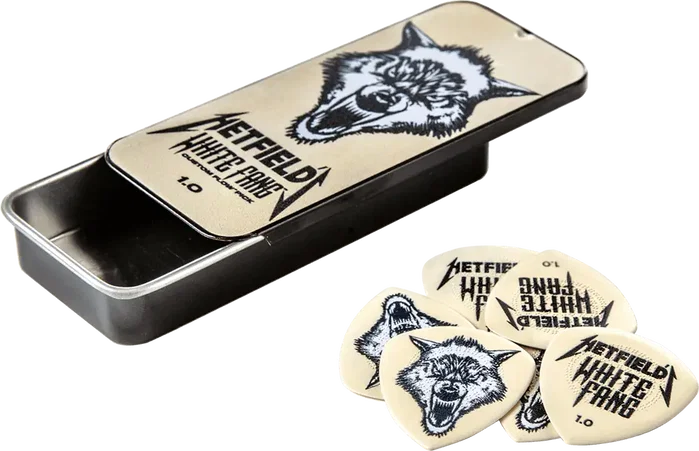 DUNLOP Caisse Assortie 6 Médiators Hetfield's White Fang Custom Flow® - 1.00 mm et autres calibres