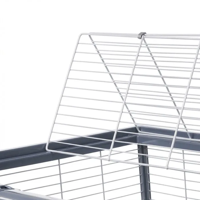 ZOLUX Cage Néolife Connect pour cochon d'Inde et rongeurs, gris, 80 x 52.5 x 48 cm, modulable avec accessoires inclus