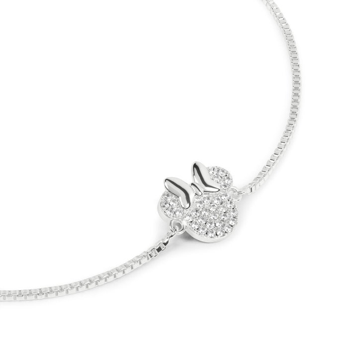 PEERS HARDY Bracelet Minnie Disney en Chaîne Ajustable avec Charme Minnie Mouse Cubique en Pierre Zircon PEERS HARDY Bracelet Minnie Disney en Chaîne Ajustable avec Charme Minnie Mouse Cubique en Pierre Zircon