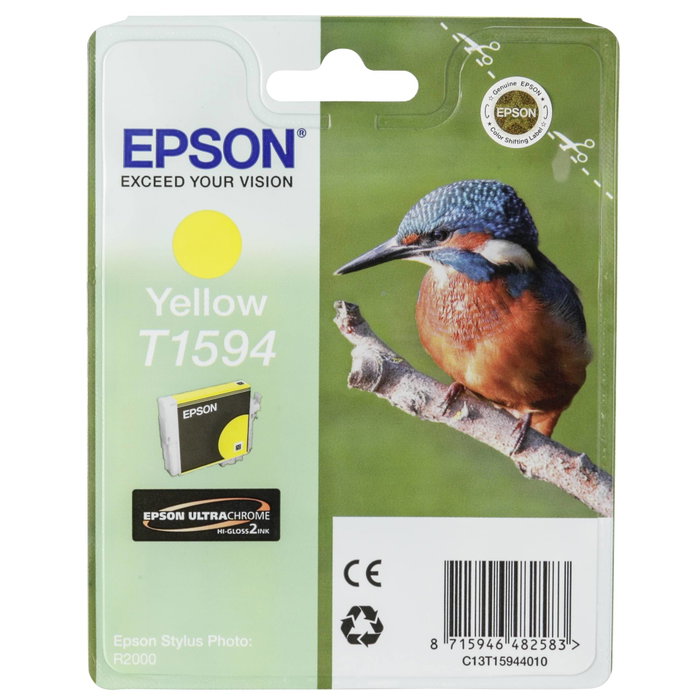 Epson Cartouche d'encre jaune T1594 UltraChrome Hi-Gloss 17 ml Epson Cartouche d'encre jaune T1594 UltraChrome Hi-Gloss 17 ml