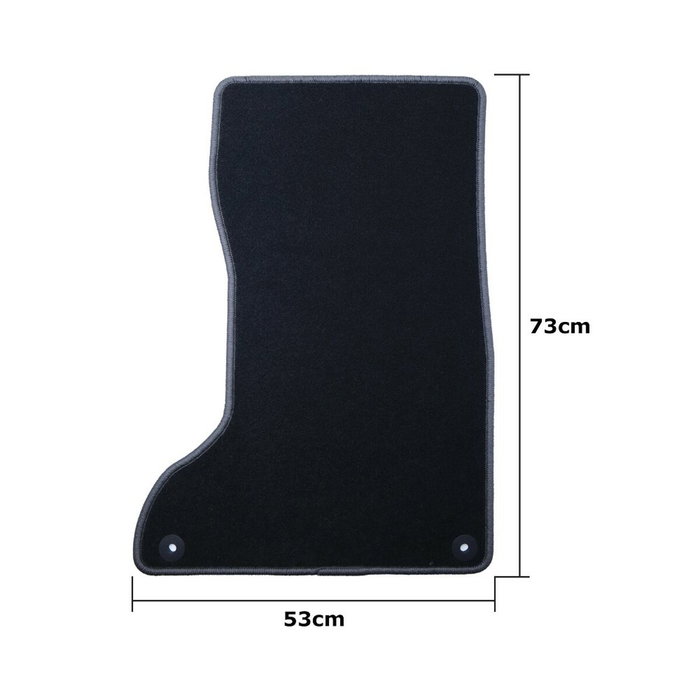 OCC Design Tapis sur mesure Maserati Levante (depuis 2016) 5PZ Rivet Gris foncé