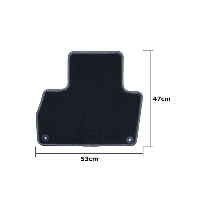 OCC Design Tapis sur mesure Maserati Levante (depuis 2016) 5PZ Rivet Gris foncé