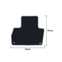 OCC Design Tapis sur mesure Maserati Levante (depuis 2016) 5PZ Rivet Gris foncé