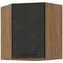 Rock ROCK - Meuble haut d'angle pour cuisine - 1 porte - Décor chêne Lancelot et gris Matera - Panneaux mélaminés - Dimensions L58 x H72 cm