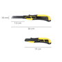 WOLFPACK LINEA PROFESIONAL Cutter 18 mm avec lames acier SK5 noir et bouton autorétractable