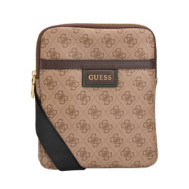 Guess Vezzola Sac bandoulière en textile marron pour homme