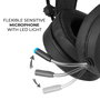 Marvel Casque de jeu avec son surround 7.1 virtuel, micro flexible, éclairage LED et connexion USB/Jack 3,5 mm
