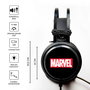 Marvel Casque de jeu avec son surround 7.1 virtuel, micro flexible, éclairage LED et connexion USB/Jack 3,5 mm