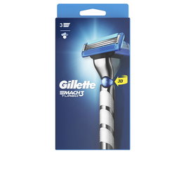 Gillette MACH 3 Turbo Rasoir à Lames Rechargeable pour Homme avec 1 Recharge - Système à 3 Lames