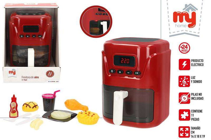 Colorbaby Friteuse jouet électronique avec lumière et son, Rouge Colorbaby Friteuse jouet électronique avec lumière et son, Rouge