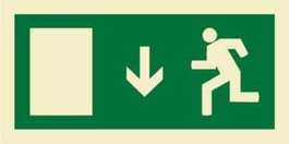 GO GO 200X100 DOWN EXIT SIGN