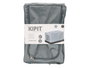 Kipit Boîte de Rangement à Fermeture Éclair 45 x 30 x 23 cm en Tissu Polyester, Gris/Blanc/Noir (Set de 12)