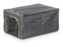 Kipit Boîte de Rangement à Fermeture Éclair 45 x 30 x 23 cm en Tissu Polyester, Gris/Blanc/Noir (Set de 12)