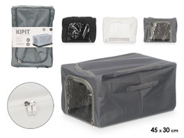 KIPIT Lot de 12 boîtes organisatrices avec fermeture éclair Assortiment 3 couleurs