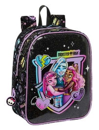 Safta - Sac à dos de crèche et de voyage adapté à un chariot Monster High 22x27x10 cm, pour enfant 3 ans