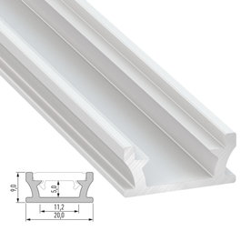 Profil Aluminium Type TERRA 2,02M Argent