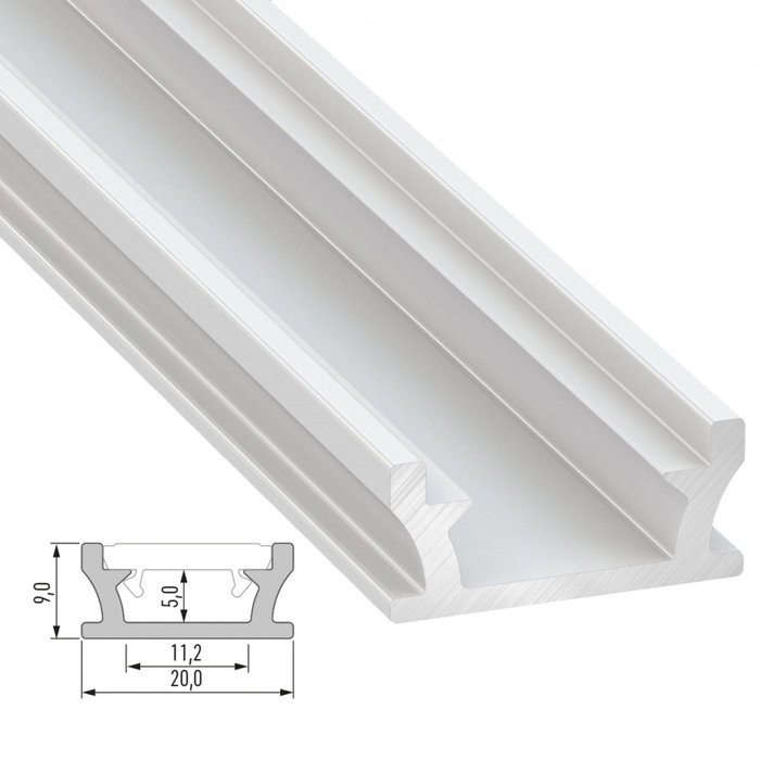 Profil Aluminium Type TERRA 2,02M Argent Profil Aluminium Type TERRA 2,02M Argent