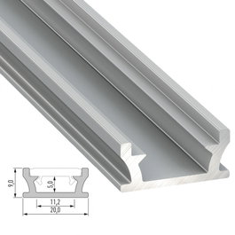 Profil Aluminium Type TERRA 2,02M Argent