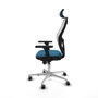 Piqueras y Crespo 3D086G2 Chaise de Bureau avec Appui-tête Blanc Vert pétrole