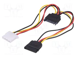AKYGA Câble d'alimentation SATA Molex femelle vers SATA mâle et femelle