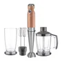 Sencor SHB5606GD-EUE3 - Mixeur plongeant professionnel 1200 W, 0.8 L, 4 en 1, lames Titanium QuadBlade, 6 ans garantie moteur, gris