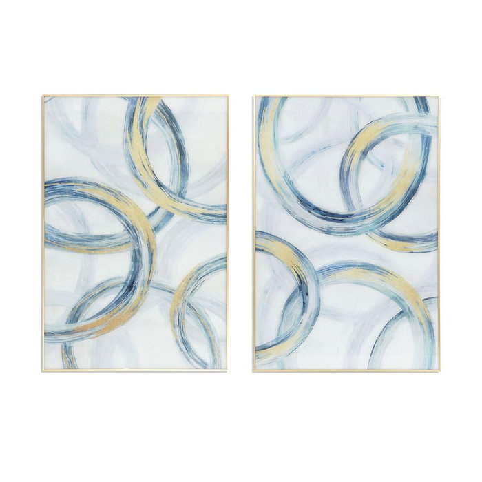 DKD Home Decor Cadre Abstrait Moderne 80 x 2,5 x 120 cm (Lot de 2) DKD Home Decor Cadre Abstrait Moderne 80 x 2,5 x 120 cm (Lot de 2)