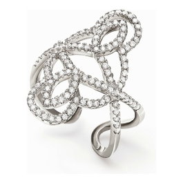 Folli Follie Bague en Acier Inoxydable Argentée Taille 52