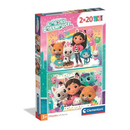 Clementoni Gabby et la Maison Magique - Lot de 2 puzzles de 20 pièces