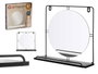 GIFTDECOR Miroir étagère mural noir