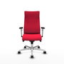 Piqueras Y Crespo Sillón Albacete Rouge avec mécanisme Sincro et base aluminium