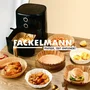 Fackelmann Lot de 200 Moules en Papier Carrés pour Air Fryer 20 x 20 cm - Revêtement Antiadhésif