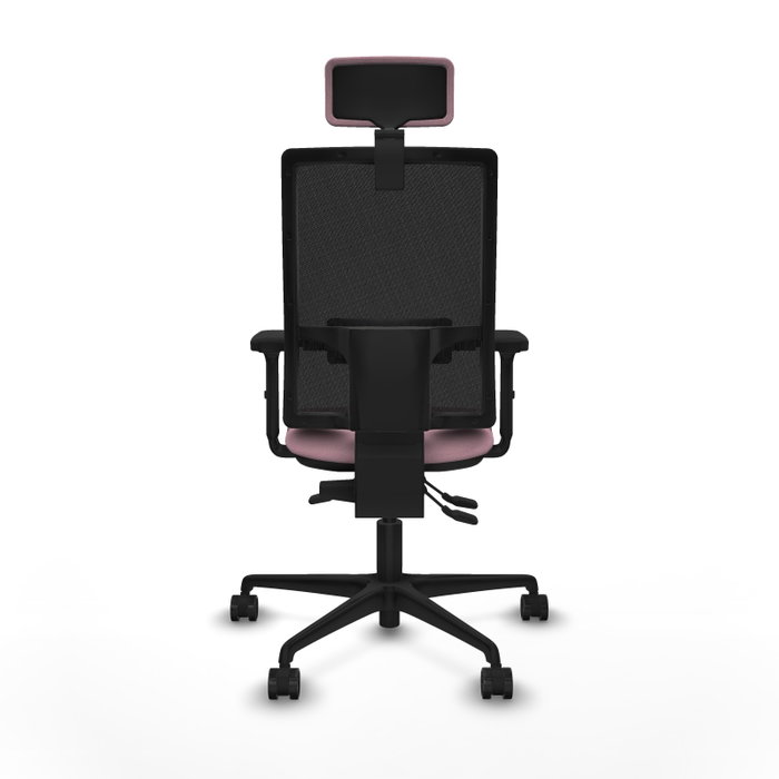 Piqueras Y Crespo Bormate - Chaise de bureau avec mécanisme asynchrone, assise rose et dossier noir Piqueras Y Crespo Bormate - Chaise de bureau avec mécanisme asynchrone, assise rose et dossier noir