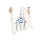 DKD Home Decor Décoration Suspendue Plume Méditerranéen Bleu Blanc (2 Unités)