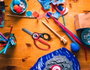 Fiskars Ciseaux pour enfants Ninja à bouts ronds 13cm Noir et Rouge
