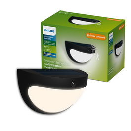 Philips Swyn Applique solaire noire 3,8 W 400/10 lm 2700 K
