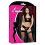 Ensemble de Lingerie Exposed Noir 2 Pièces (S/M)